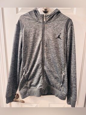 Men’s Size XL- JORDAN Grey full Zip-Up Hoodie